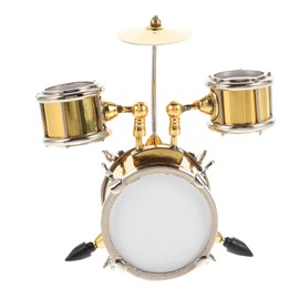 ibasenice 1 Set Jazz Drum Model Music Decor Work Desk Accessories Accesorios Para Escritorio Metal Decor Trendy Decor Mini Drum Toy Drum Kit Drum Model Supply Kids Doll House Drum Set