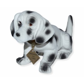 RAKSO Dalmatian Bobble Dog Figurine, Height 11 cm, Small Decorative Figure with Bobble Head