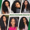 Extensiones de cabello humano rizado birmano de 16 pulgadas, tejido