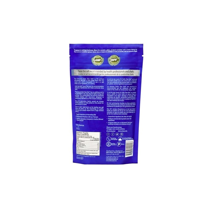 Celtic Sea Salt Resealable Bags, Fine Ground, 1 Pound, 2