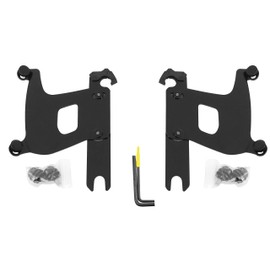 Memphis Shades Bullet Fairing Trigger-Lock Mount Kit without Lightbar Compatible for Harley Davidson FLSTF Softail Fat Boy 1990-2012 - Black