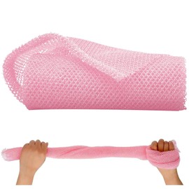 African Net Sponge Bath African Exfoliating Net Cleaning African Net Bathing Sponge Back Scrubbers Shower Body Cleaning Spa Massage Bath Towel Back Scrubber for Women Men Shower (1 Pcs/Pink)
