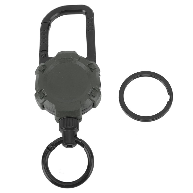 Magnetic Retractable Keychain Stainless Steel Wire Easy Pull Buckle Carabiner