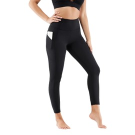 Fabletics Women's Oasis PureLuxe High-Waisted 7/8 Legging, Workout, Yoga, Light Compression, Buttery Soft, XS, Black