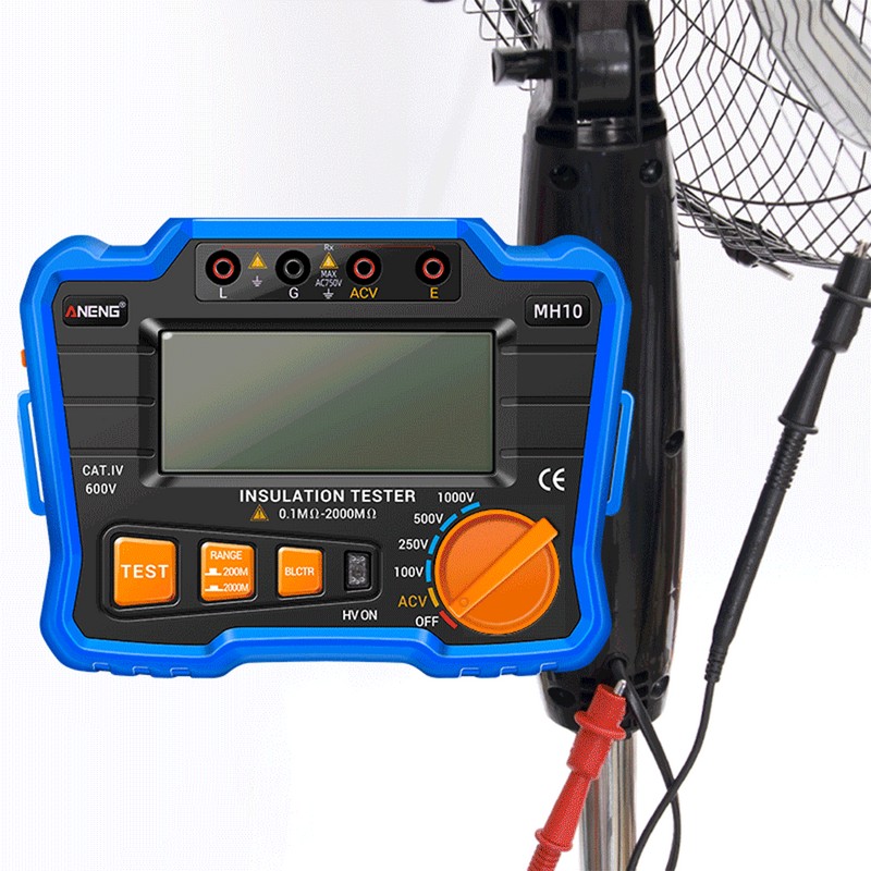 Insulation Resistance Tester 100V/ 250V/ 500V/ 1000V Resistance Tester with