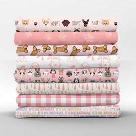 Spoonflower Fabric - Winter Holiday Christmas Dog Bandana Pet Breeds Faces Wreaths Printed on Petal Signature Cotton Fabric by The Yard - Sewing Quilting Apparel Crafts Decor