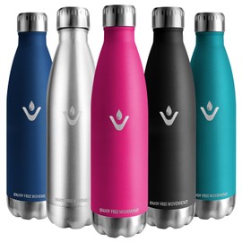 Vikaster Thermos Flask 0.75 L, Leak-Proof Thermos 750 ml, BPA-Free Reusable Thermos Flask, Stainless Steel Drinking Bottle for Camping, Yoga, Gym, Fitness, Travel, Outdoor