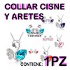 Veraly Conjunto Collar De Cisne Y Aretes Cristal Austriaco Full