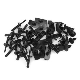 ACROPIX Plastic Jeep Rivet Clip Fasteners for Wrangler JK Black 45pcs