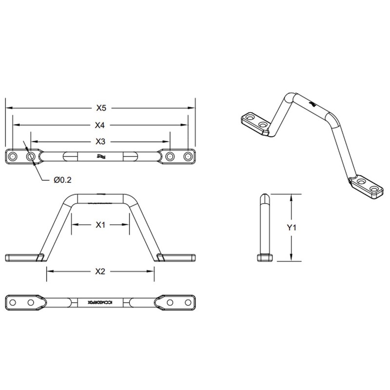 ICC 2" Plastic Cable Management D-Ring, 25-Pack