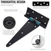 10 Inch T-Strap Gate Hinges, Heavy Duty Shed Barn Door