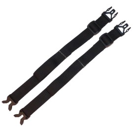 25mm Webbing Strap with Quick Release and Length-Adjusting Buckles (Pack of Two) (black, 3 metres)