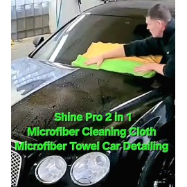Shine Pro 2 in 1 Microfiber Cleaning Cloth Towel Car Detailing Microfiber Cleaning Cloth Microfiber Towel Car Detailing Microfiber Drying Towel