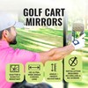 Stripebird - Magnetic Golf Cart Mirrors 2.0 (White) - No