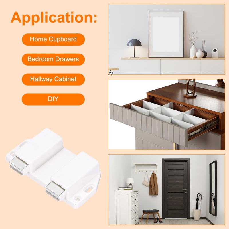 sourcing map 4Pack Magnetic Touch Latches, Push to Open Magnet