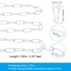 PATIKIL 6ft White Surface Lighting Hanging Chain Metal Loop Chain