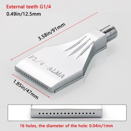 XCSJ Aluminum Air Blowing Nozzle, 1/4" Air Blower Nozzle For Drying Flat Nozzle Blowing Dair Air Compressor Accessories, Air Dry Dust Removal