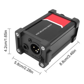 XMSJSIY Audio Isolator Box XLR/ 1/4" 6.35mm TRS TS Hum Eliminator Ground Loop Isolation Transformer with Ground and Lift Switch for HiFi Mixers Subwoofer and Sound System