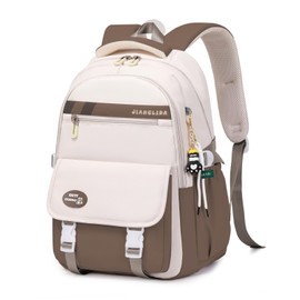 IvyH School Backpack Teenager Backpack Girls Boys Casual Daypack Large Waterproof for Girls 3-9th Grade School Bag for Upper School College Travel Backpack Yellow Green, brown, Rucksack Backpacks