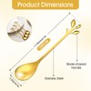 10-Piece Gold Leaf Espresso Spoons, 4.7" Stainless Steel