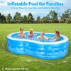 Inflatable Swimming Pool, 102” x 63” x27” Full-Sized Large Inflatable