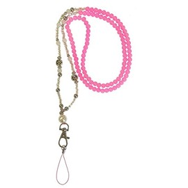 PCL Media ltd Beaded Lanyards for Teacher and schools & Work for displaying your ID Card Holder and ID Badge (Pink)