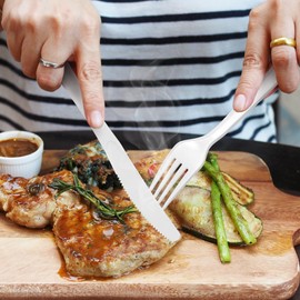 Dealusy 360 Count Extra Heavy Duty White Plastic Forks Disposable, BPA-Free, Heat Resistant, Solid and Durable Disposable Forks Bulk, Premium Plastic Forks heavy duty for Party Supply