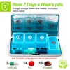 EYIDADAE Pill Organizer with 3 Compartments 7 Day Metal Pill