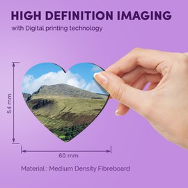 1x Heart MDF Magnet 6cm - Scafell Pike Landscape Mountain England - Fridge Locker Office Whiteboard Toolbox #51981