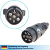 valonic Premium Trailer Plug 7-Pin Black with Wiring Template 7-Pin
