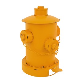 Giciashop Retro Kitchen Trash Can,Vintage Trash Can with Lid Fire Hydrant Waste Bin Indoor Outdoor Garbage Bins for Gardens Craft Rooms Cafes Bars, 10.24 * 15.35in, Yellow