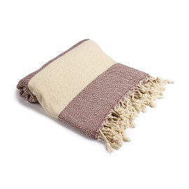 Aegean Concept Turkish Beach Towels, Oversized, Sandcloud Bath Towel, Packable, 37 x 73 inches, Soft, Quick Dry, Ideal for Swimmers, Travel, for Men & Women, Burgundy, Pack of 1