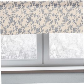 FUNOMOCYA Decorative Short Window Curtains Floral Privacy Kitchen Cabinet Curtains for Bedroom Bathroom Cafe and Bistro Easy Installation