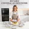 50 Reusable Aluminum Foil Food Covers, Home Dining Table &