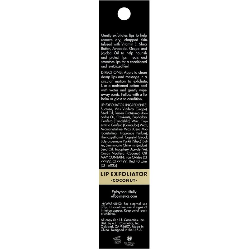 E.L.F. Cosmetics Lip Exfoliator Coconut, 1 g