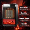 Portable Space Heater for Indoor Electric Flame Heaters PTC Fast