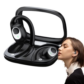 Wireless Earbuds Women | Fitness Over-Ear Earphones | Headset Digital Display Noise Cancelling for Running Workout Gym Sport Men