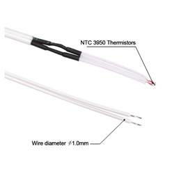 hiBCTR 30-Packs 3D Printer 100K ohm NTC 3950 Thermistors Sensors with 1-Meter Shielded Cable for Industrial Thermal Management Systems