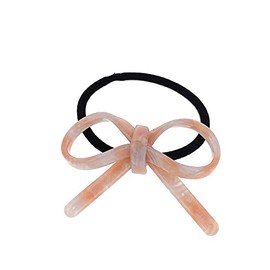Araban Black Light Pink Bow Hair Scrunchie