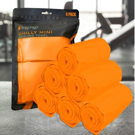 FROGG TOGGS Unisex Cooling towel, Orange - 6 Pack, Pack 29x3 US