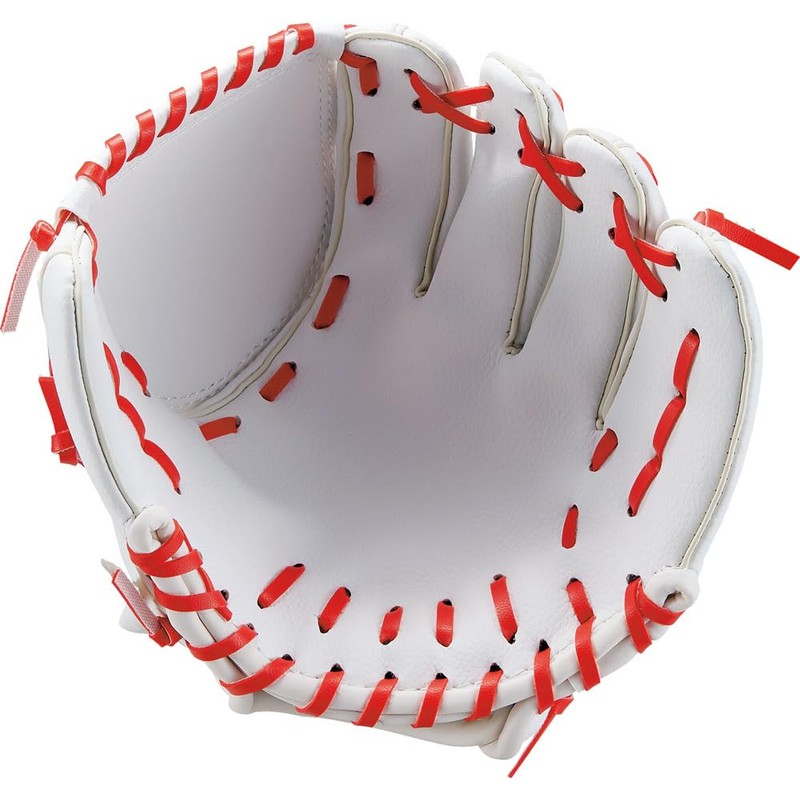 ZETT Baseball Commemorative Glove Synthetic Leather PVC White/Red (1164) LH