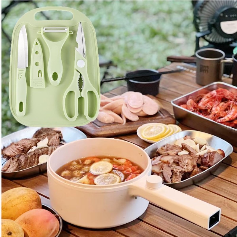 Mini Travel Cutting Board Set, 4 Pcs Portable Mini Camping