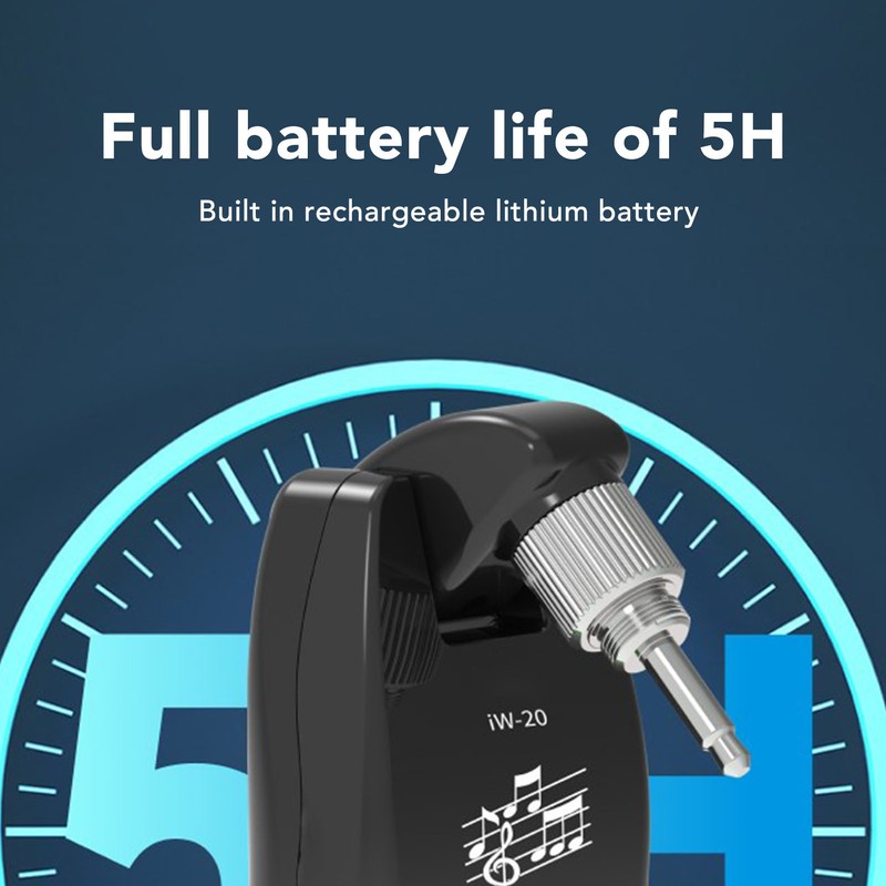 Guitar Transmitter Receiver Set 220 Degree Rotation Wireless Guitar System