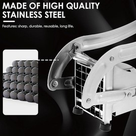 Stainless Steel French Fry Cutter with 2 Blades, Air Fryer Mate, Vegetable and Potato Slicer, Perfect for Air Fryer, Christmas Gift vegetable slicer