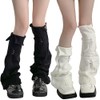 SherryDC Womens Y2k Knit Leg Warmers Harajuku Japanese Long Boot