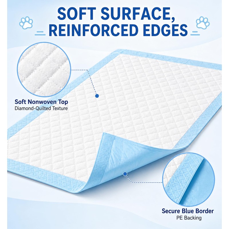 Puppy Pads 100 Count, 13" x 18" (33 x 45