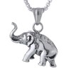 DonDon Men's Necklace 52 cm with Elephant Lucky Pendant Stainless