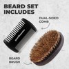 GUARD&MARINE Beard Brush & Comb Set - Natural Boar Bristle