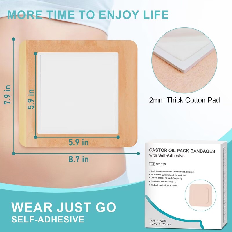 Pack of 10 Castor Oil Pack