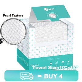 Disposable Face Towels for Sensitive Skin:_1 Pack (Total 50counts, Towel Size: 10"x12")